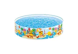Дитячий надувний басейн Intex Ducklings at the beach 122х25 см (58477)