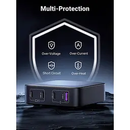 Зарядний пристрій Ugreen GaN серії Nexode CD328, 4xUSB 100 Вт (3xUSB-C + USB-A QC 3.0), чорний (90928) - мініатюра 9