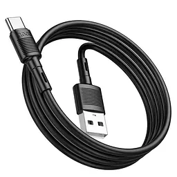 Кабель силіконовий HOCO Type-C Victory charging data cable X83 1 м чорний - мініатюра 5