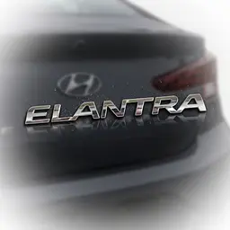 Емблема напис Elantra для Hyundai Хром 218х20 мм на скотчі