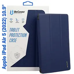 Чохол до планшета BeCover Tri Fold Soft TPU mount Apple Pencil Apple iPad Air 5 (2022) 10.9" Deep Blue (708454) - мініатюра 1
