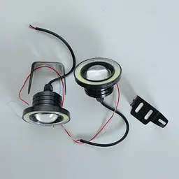 Протитуманні LED Фари круглі Лінза з ДХО D64 мм 12V 10W 7000K Білий Світло 2 шт. (AG-2511 W) - мініатюра 2