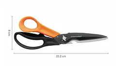 Багатофункціональні ножиці Fiskars Cuts + More 23 см леза з титановим покриттям 1000809 - мініатюра 2