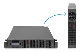 Digitus Джерело безперебійного живлення (ДБЖ) Online, 1500VA/1500W, LCD, Rack/Tower - мініатюра 2