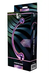 Двосторонній фалоімітатор Glamour Glass Curved Wand 21 см мульті - мініатюра 2