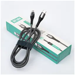 Дата кабель USB-C to USB-C 2.0m PD Fast Charging 65W 3A grey ColorWay (CW-CBPDCC039-GR) - мініатюра 10