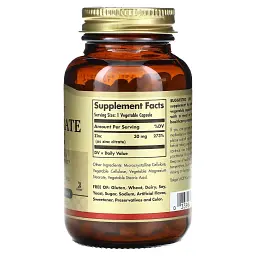 Цитрат цинку Solgar Zinc Citrate 30 мг 100 капсул - мініатюра 2