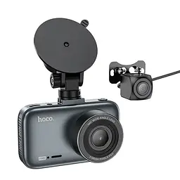 Автомобільний відеореєстратор Hoco DV6 Driving Recorder with 3 (with rear camera) Black