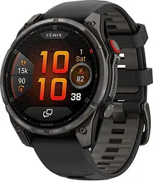 Смарт-годинник Garmin Fenix 8 Pro 47 mm AMOLED Carbon Gray DLC Titanium with Black/Pebble Gray (010-03198-00/01)