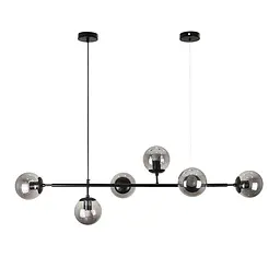 Люстра в сучасному стилі з круглими плафонами Levistella 7529802-6 BK+BK