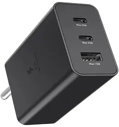Зарядний пристрій Samsung 65w pd power adapter trio сам блок - адаптер чорний