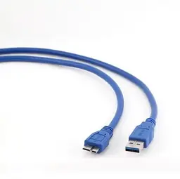 Кабель USB 3.0 AM - microUSB (5P), 0.5 м, синій, Cablexpert (CCP-mUSB3-AMBM-0.5M)