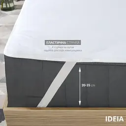Наматрацник Ideia Aqua-Stop з резинками 80х190 см білий  (8-06595) - мініатюра 3