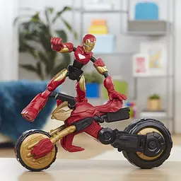 Ігровий набір Hasbro Marvel Avengers Bend and Flex Iron Man з мотоциклом (F0244) - мініатюра 11