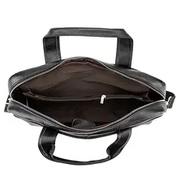 Ділова чоловіча шкіряна сумка Tiding Bag M56-1111A чорна - мініатюра 2