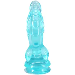 Фентезійний фалоімітатор Doc Johnson Crystal Jellies Invader 8.5 Inch, 21.6 см - мініатюра 3