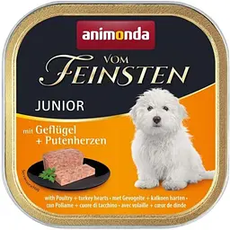 Вологий корм Animonda Vom Feinsten для цуценят з птицею та індичачими серцями 150 г