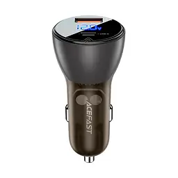 Азу - зарядне автомобільне AceFast B6 metal car charger with digital display 63W 6A металеве - мініатюра 3