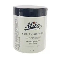 Альгінатна маска для жирної шкіри Глина Гассул Peel Off Mask Ghassoul Mila Perfect 200 г