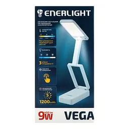 Світильник настільний світлодіодний Enerlight VEGA 9W 3000-6000K з акумулятором білий (VEGA9SMD45MW) - мініатюра 3