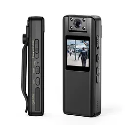Нагрудний відеореєстратор BOBLOV A22 1080p з диктофоном, поворотним об'єктивом, дисплеєм, кутом огляду 160° - мініатюра 2