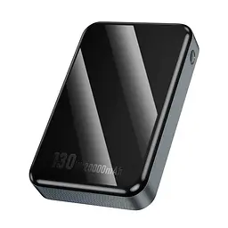 Зовнішній акумулятор - портативна зарядна батарея Hoco Q30A 20000mAh 130W чорна - мініатюра 4