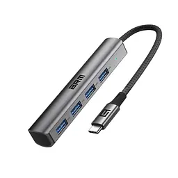 Хаб USB-C ArmorStandart Type-C to 4USB Grey (ARM69364) - мініатюра 1