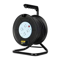 Котушка кабелю з розеткою чорний 30 м 1,0 мм Deli DL8830S