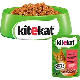 Вологий корм для котів Kitekat з яловичиною в соусі 85 г - мініатюра 5