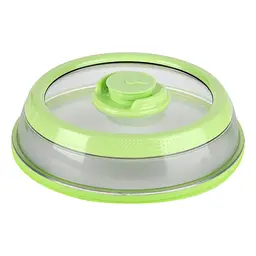 Вакуумна багаторазова кришка для продуктів Vacuum Food Sealer 19 см, A-plus Зелений 85746