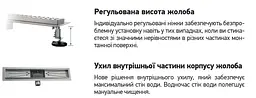 Душовий канал Koer FD29-70x500 нержавіюча сталь KR3268 - мініатюра 2