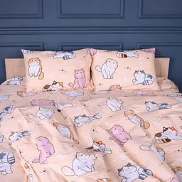 Підковдра MirSon 17-0665 Cream Kittens бязь 143х210 см (2200010064346) - мініатюра 3