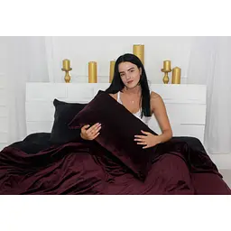 Постільна білизна MirSon Велюр Winter Frost 28-0007 + 28-0002 Poinsettia Velvet 175х210 (2200004007434) - мініатюра 4