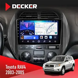 Штатна магнітола Toyota RAV4 2003-2005 Decker D9-006 4x64, 4G Decker (НФ-00009098)