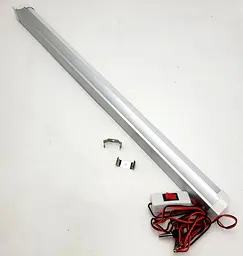 Світлодіодна LED-лампа 12 V 12 W світильник 60 см на дроті із затискачами (крокодилами) та вимикачем UKC PL DC 12 V CPL-DC-0,6 - мініатюра 4
