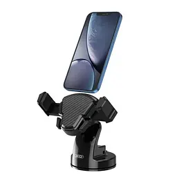 Автотримач XO C88 Suction Cup Car Bracket One-touch lock for stable travel Чорний - мініатюра 2