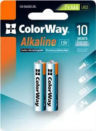 Батарейки ColorWay Alkaline Power лужні AAA (2шт) блістер
