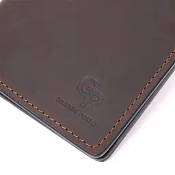 Якісне шкіряне портмоне з утримувачем для Apple AirTag Grande Pelle 11624 коричневий - мініатюра 5