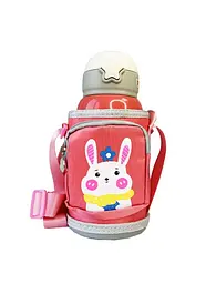 Дитячий термос - поїлка в сумці з чашкою 3 в 1 600 ml Mumlove Рожевий - мініатюра 2