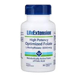 Вітамін Life Extension Високоактивний оптимізований фолат, High Potency Optimized Folate (LEX-19133)