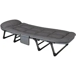 Портативне розкладне ліжко Relax Outdoor 180×60×30 см, залізна рама, до 120 кг, 5 регульованих положень