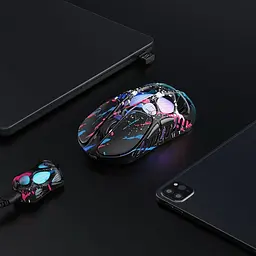 Миша GravaStar Mercury X Pro 8K BT/WL/USB-A RGB Neon Graffiti (GS_X_PRO_CG_BLK) - мініатюра 7