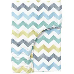 Простирадло Cosas на резинці 90х200 zigzag, бірюзовий (ZigBlueYellow_90x200x20)