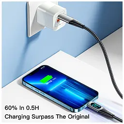 Дата кабель USB-C to Lightning 2.0m 20W Digital Display black Essager (EXCTL-YDA01) - миниатюра 6