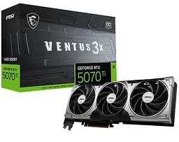 Відеокарта MSI RTX 5070 Ti 16Gb VENTUS 3X OC (RTX 5070 Ti 16G VENTUS 3X OC) (GDDR7, 256 bit, PCI-E v5.0 x16) - мініатюра 7