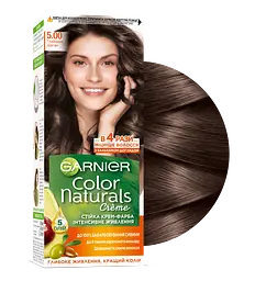 Фарба для волосся Garnier Color Naturals, тон 5.00 (Глибокий шатен), 110 мл (C5755500) - мініатюра 2