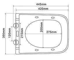 Унітаз-біде підвісний Mixxus Premium Quadro-1301-R 510x350x345 мм Rimless MP6658, Білий - мініатюра 3