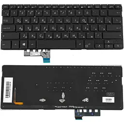 Клавіатура для ноутбука ASUS (UX331UAL UX331FAL series) rus чорний без кадру підсвічування клавіш