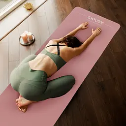 Килимок (мат) для фітнесу Queenfit NBR 1,5см рожевий - мініатюра 5