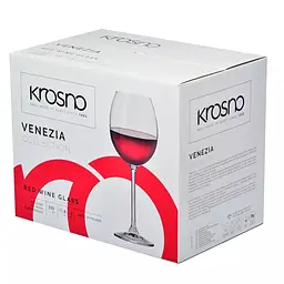 Набір келихів для червоного вина Krosno Venezia, скло, 350 мл, 6 шт. (788210) - мініатюра 3